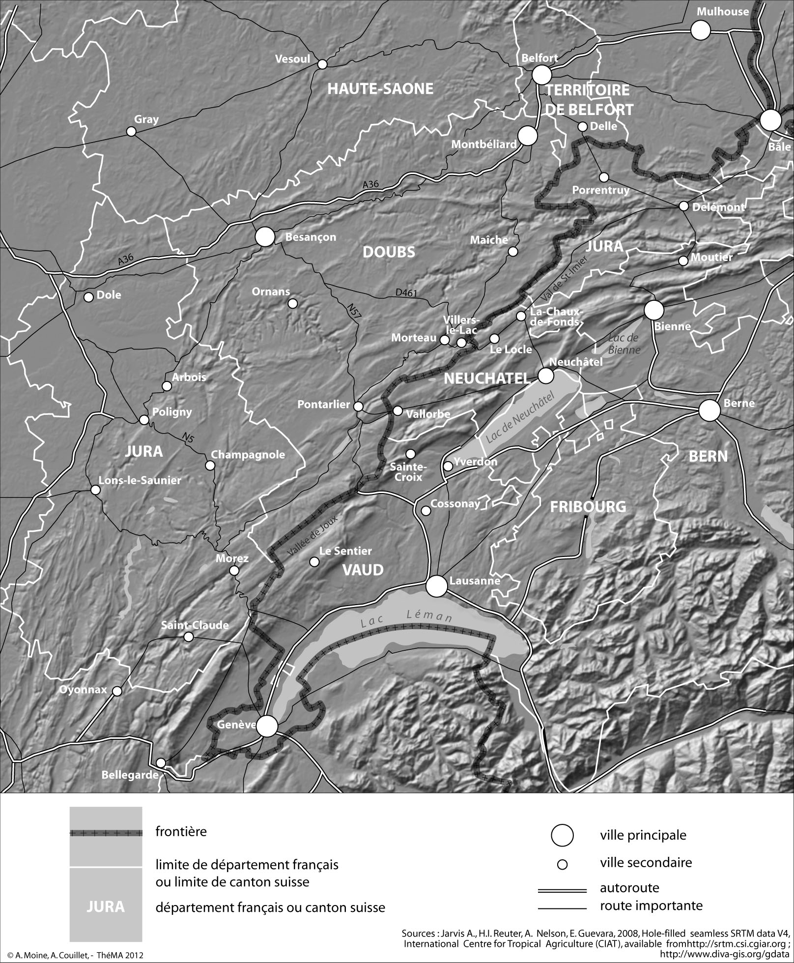 Figure 1 : L’Arc jurassien transfrontalier