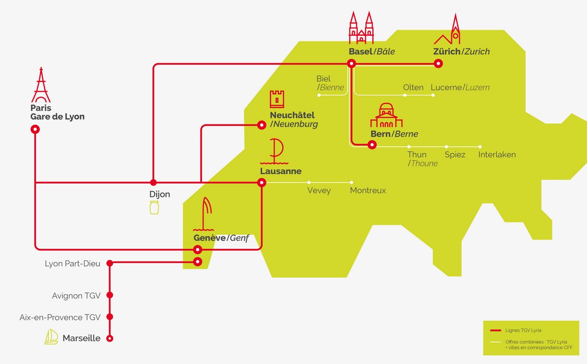 Destinations Lyria - OUI.sncf